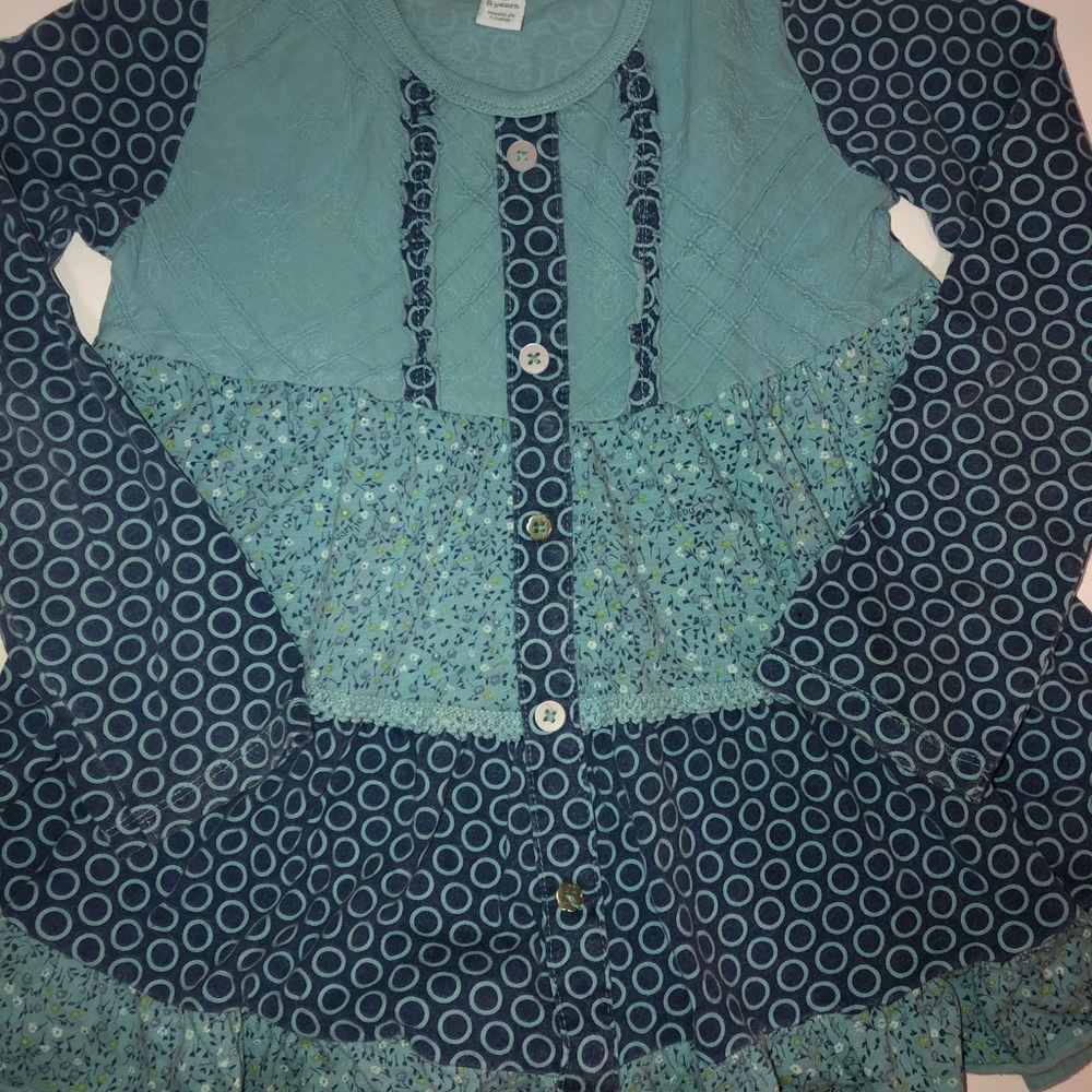 Naartjie kids blue tunic shirt size 6